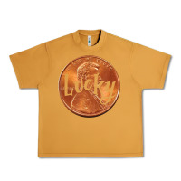 Peanut Butter Cute Good Luck Gift - Lucky Penny Urban Heavy Tee - Craftify