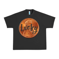 Pigment Black Cute Good Luck Gift - Lucky Penny Urban Heavy Tee - Craftify