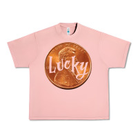 Salmon Cute Good Luck Gift - Lucky Penny Urban Heavy Tee - Craftify