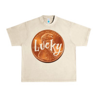 Sandshell Cute Good Luck Gift - Lucky Penny Urban Heavy Tee - Craftify