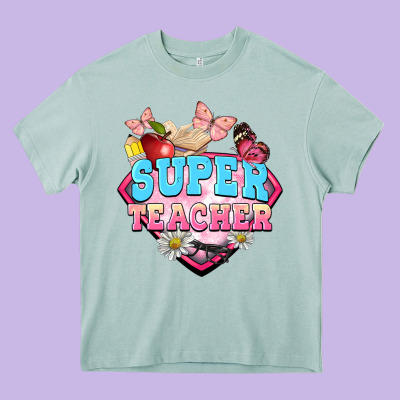 Super Teacher Heavy Core Tee Designed By Barkaloodesign