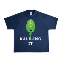 Navy kaleing it kale art for vegans vegetarians Urban Heavy Tee - Craftify