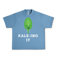 Pebble Blue kaleing it kale art for vegans vegetarians Urban Heavy Tee - Craftify