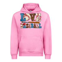 Fuchsia Pink love baseball Urban Hoodie - AdoDesignShop