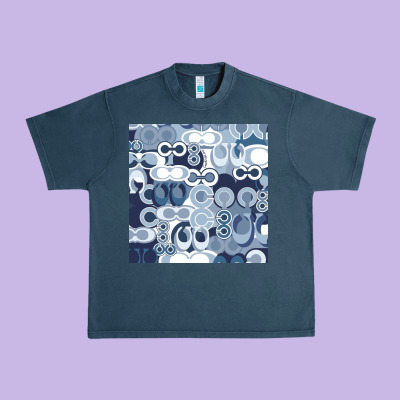 Coach Blue Urban Heavy Tee Designed By Craftify