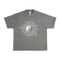 Tornado yin yang with butterflies ancient chinese yin yang Urban Heavy Tee - Craftify