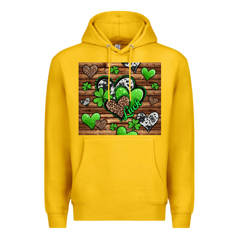 St Patricks Day Hearts Premium Hoodie by Jasminsmagicworld | Teevron