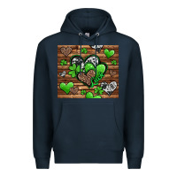 Navy st patricks day hearts Premium Hoodie - Jasminsmagicworld
