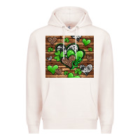 Pale Pink st patricks day hearts Premium Hoodie - Jasminsmagicworld