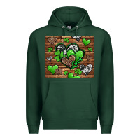 Sports Green st patricks day hearts Premium Hoodie - Jasminsmagicworld