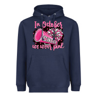 In October We Wear Pink Cheer Heavyweight Hoodie | Teevron