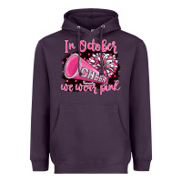 Plum in october we wear pink cheer Heavyweight Hoodie - BarkalooDesign