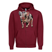 Burgundy Baby Spotted Pig Zipper Hoodie - LillyAllenDesigns