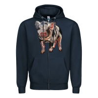 Navy Baby Spotted Pig Zipper Hoodie - LillyAllenDesigns