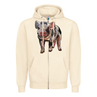 Sandshell Baby Spotted Pig Zipper Hoodie - LillyAllenDesigns