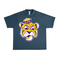 Midnight Navy Vintage Louisiana State Tiger Mascot Urban Heavy Tee - Craftify