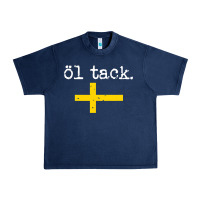 Navy Swedish Beer Please Ol Tack Urban Heavy Tee - Craftify