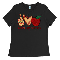 Black Peace Love Teach Ladies Tee - Bettercallsaul