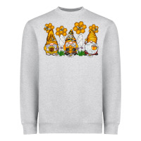 Heather Grey Honey Gnome Heavyweight Sweatshirt - CowhideDigitalArt