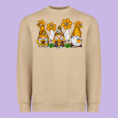 Honey Gnome Heavyweight Sweatshirt Designed By Cowhidedigitalart