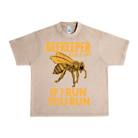 French Oak bee beekeeper if i run you run bumble bee humour 449 hive beekeeping Urban Heavy Tee - Craftify