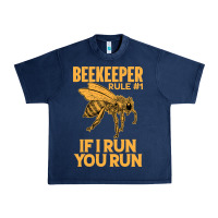 Navy bee beekeeper if i run you run bumble bee humour 449 hive beekeeping Urban Heavy Tee - Craftify