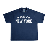 Navy Made In New York NY City NYC New Yorker My Home State Pride Premium T- Urban Heavy Tee - Craftify