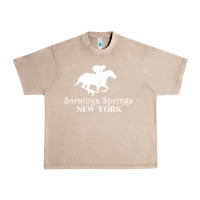 French Oak Saratoga Springs New York Horse Racing Jockey Urban Heavy Tee - Craftify