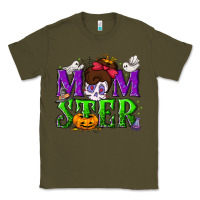 Army Green Momster Halloween Classic Tee - NancyCooperArtShop