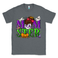 Charcoal Heather Momster Halloween Classic Tee - NancyCooperArtShop