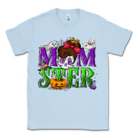 Dusty Blue Momster Halloween Classic Tee - NancyCooperArtShop