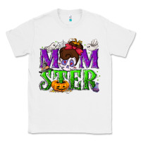 White Momster Halloween Classic Tee - NancyCooperArtShop
