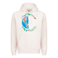 Pale Pink Autism Awareness Kindness Puzzle Earth Premium Hoodie - CowhideDigitalArt