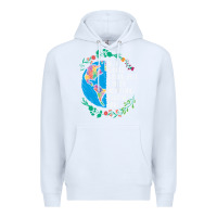 White Autism Awareness Kindness Puzzle Earth Premium Hoodie - CowhideDigitalArt
