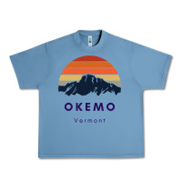 Pebble Blue Okemo Vermont Skiing Snowboarding Hikers Gifts for VT Travel Urban Heavy Tee - InspiraDesign