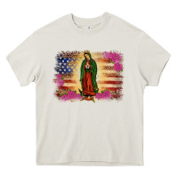 Cream america our lady of guadalupe Heavy Core Tee - JahusDesignShop