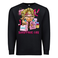 Black shopping life  gnome Premium Sweatshirt - BarkalooDesign
