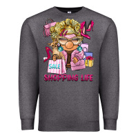 Charcoal Heather shopping life  gnome Premium Sweatshirt - BarkalooDesign