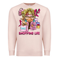 Pale Pink shopping life  gnome Premium Sweatshirt - BarkalooDesign