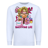 White shopping life  gnome Premium Sweatshirt - BarkalooDesign