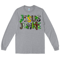 Heather Grey Jesus junkie St. Patrick's Long Sleeve Tee - CowGirlArtShop