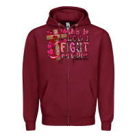 Burgundy this is how i fight my battles Zipper Hoodie - RacoonDesign