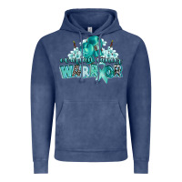 Vintage Denim ovarian cancer warrior Vintage Hoodie - CowGirlArtShop