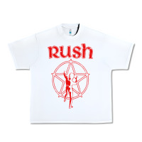 White vintage starman Urban Heavy Tee - InspiraDesign