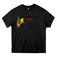 Black the 4 stages of soju i'm rich i'm good looking t shirt Heavy Core Tee - DesignPulse