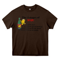 Chocolate Brown the 4 stages of soju i'm rich i'm good looking t shirt Heavy Core Tee - DesignPulse