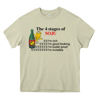 Mossy the 4 stages of soju i'm rich i'm good looking t shirt Heavy Core Tee - DesignPulse