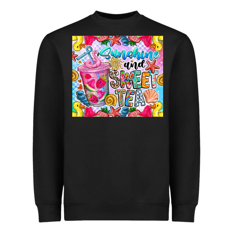 Summer Vibes With Sweet Tea Heavyweight Sweatshirt by CowhideDigitalArt | Teevron
