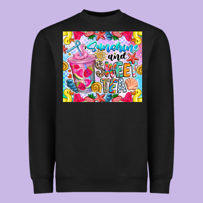 Summer Vibes With Sweet Tea Heavyweight Sweatshirt Designed By Cowhidedigitalart