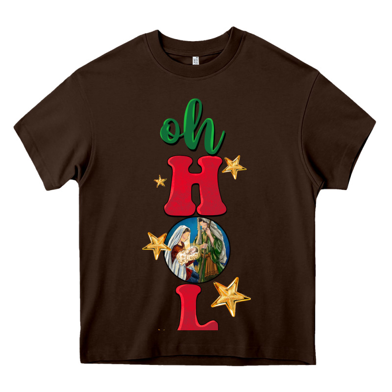 Oh Holy Night Heavy Core Tee by BarkalooDesign | Teevron